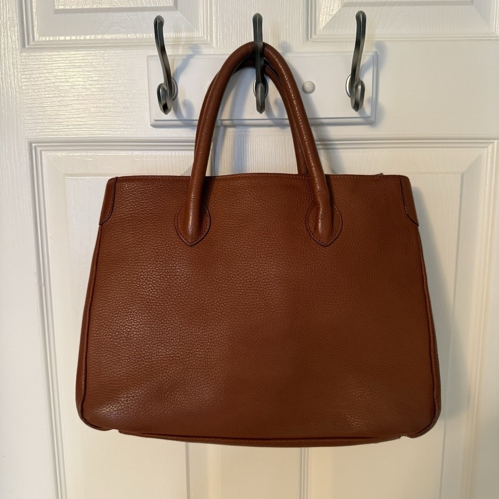 XXI Secolo by Suarez Brown Pebbled Leather HandBag Purse Made in Italy